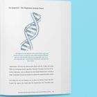 "Das Epigenom – Der Regisseur unserer Gene" steht oben. Darunter ist eine Illustration einer DNA-Helix auf einer Buchseite.