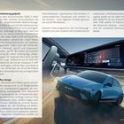 Das Layout zeigt links Text über den IONIQ 6, darunter ein Auto, ein digitales Armaturenbrett und der Text „autodrom magazin | 69“.