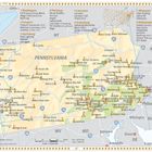 3.2.5. Pennsylvania (PA); Referenz zeigt Whisky-Brennereien, symbolisiert durch gelbe, graue und grüne Symbole.