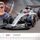 Kalender April 2027, Nico Hülkenberg (GER), Audi Formel 1 Team, Rennwagen auf der Strecke, Porträt von einem Mann.