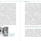 Links: "1945–1950" und Text über Wernher von Brauns Heiratspläne. 
Rechts: "1950–1955" und Infos zu Wernher von Brauns Familie und Beruf. Unten ein Bild mit "Wernher von Braun mit Familie in den 1950er-Jahren".