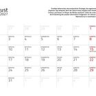 Kalender für August 2027. Info: Quokkas nutzen embryonale Diapause, ein Mechanismus für die Fortpflanzung in unsicheren Umgebungen.