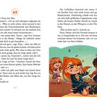 "63", "106". Kinder lachen, während bunte Konfetti und ein Luftballon eine Überraschung auslösen. Eine fröhliche Szene.