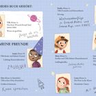Oben steht "DIESES BUCH GEHÖRT:". Darunter sind Illustrationen von Kindern. Jedes Kind hat Hobbys und Interessen.
