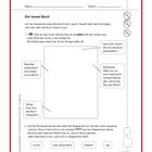 abwechslungsreich begleiten. Arbeitsblatt über Buchcover und Klappentext mit Anweisungen und Beispielen.