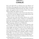 Kapitel 1: Coralie. Zwei Männer treten auf einen Platz. Einer fehlt ein Bein, der andere ein Arm. Begegnung mit Offizier.