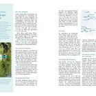 Seite mit Text über Wasseraktivitäten und Strände in Frankreich. Links Bild von Personen in einem grünen Kajak auf einem Fluss.