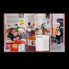 Texte sind auf Französisch. Links: Beschreibung eines Plattenladens, Mitte: Punkmusik-Themen, Rechts: Unabhängige Plattenläden. Illustration.