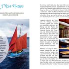 "TM24 Norðlýsið. Ein Segeltörn auf historischem Künstlerschoner." Ein Segelboot mit roten Segeln auf blauem Meer.