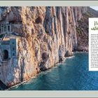 „Das Erbe unter der Erde“. Sardinien und seine Bergbautradition. Foto zeigt Porto Flavia in Felswand über dem Meer.