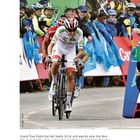 Grand-Tour-Debüt bei der Vuelta 2019. Ein Radfahrer in weißem Trikot fährt bergauf, umgeben von jubelnden Zuschauern.