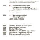 322 Encouraging Participation: Möbel, die noch nicht ganz fertig sind. 360 Thinking Inward: Debating – Showing – Presenting.
