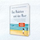 Text: "Das Mädchen und das Meer", "SPIEGEL Bestseller-Autoren". Illustration: Mädchen am Strand, Meer mit Wal.