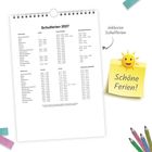 Schulferien 2027 für alle Bundesländer; Illustration mit lachender Sonne und Notiz "Schöne Ferien!".