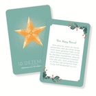"10. Dezember", "Willkommen sein, sich willkommen fühlen", "Dein Happy Moment". 

Hintergrund olivgrün, mit Stechpalmen-Illustration und goldenem Stern.