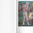 "Daphne, 2023. Seite 37. Eine expressive Illustration eines nackten Menschen in surrealer, bewaldeter Landschaft."