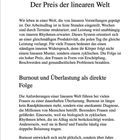 Kapitel 3: Der Preis der linearen Welt. Diskussion über Stress, Burnout und zyklische Rhythmen, vor allem bei Frauen.