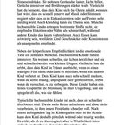 Ein Text beschreibt, dass hochsensible Kinder körperlich empfindlich sind, intensiver fühlen und schneller überfordert sind.