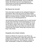 "Der Rausch der Auswahl" beschreibt das Wischen durch Dating-Apps als Glücksspielsucht. "Gespräche, die im Sand verlaufen" behandelt das schnelle Verpuffen von Unterhaltungen.