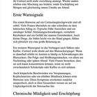 Erste Warnsignale: Hinweise auf Cortisolungleichgewicht, Symptome sind Schlafstörungen, Reizbarkeit, Müdigkeit.