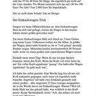 "Der Einkaufswagen-Trick", wie größere Einkaufswagen Impulskäufe fördern. Tipp: Nutze Körbe, um Spontankäufe zu vermeiden.