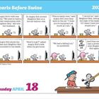 "Pearls Before Swine", 2027. Ein Comicstrip über Angry Bob und Neighbor Ned auf einer Ballonfahrt. Datum: Sunday APRIL 18.