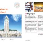 „Casablanca and Rabat“, „Highlights“: Beschreibung der Hassan-II.-Moschee, Oudaias-Kasbah, MMVI-Kunstmuseum. Links ein Minarett.