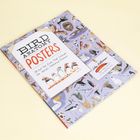 "Bird Anatomy Posters" beschreibt ein Buchcover mit Vogelillustrationen auf lila Hintergrund.