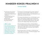 HIMBEER-KOKOS-PRALINEN, fruchtiges Highlight. Zutaten und Schritte für Himbeerpralinen. Tipp: Tragen Sie Einweghandschuhe.