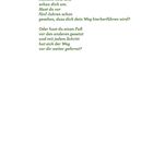 Text auf weißem Hintergrund: Ein Gedicht über Reflexion und den Lebensweg. Nummer 47 steht unten rechts.