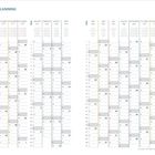 "ANNO-PLANNING" steht oben. Ein Kalender zeigt Monate von 2025/2026 in Spalten mit Wochentagen in mehreren Sprachen.