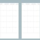 Kalender für Januar in mehreren Sprachen, mit Wochennummern und leeren Kästchen für Notizen.