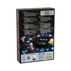 "Pixie Time" in mehreren Sprachen beschrieben. Darunter eine Spielszene mit Karten und einer Sanduhr. Mehrere bunte Feen.