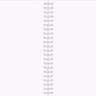 Spiralbindung auf einem hellgrauen Hintergrund, zentriert und vertikal verlaufend.