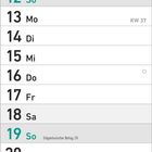 Kalender für September 2027, beginnt mit Mittwoch dem 1. und endet mit Donnerstag dem 30. Feiertage: 19., 20., 23.