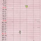 September-Kalenderseite. Illustration von Figuren: Bär erhält Gießkanne-Dusche, Tiger schläft auf Tisch.