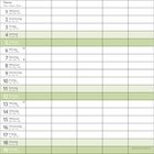 Kalenderblatt für September, zweisprachig, mit Gepardenjungen in grüner Landschaft oben. Feiertage markiert.