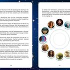 Texte beschreiben verschiedene Rauhnächte: Raum für Fülle, Leichtigkeit, Geborgenheit und Transformation, begleitet von Hüterinnen. Kreis mit Frauengesichtern und Titeln wie "Die Entdeckerin" und "Die Mutige".