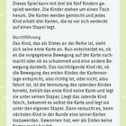 Richtig oder falsch? Anleitung für ein Kartenspiel für 3-5 Kinder. Ablauf: Karten verdecken, raten, ob Bewegungen korrekt.