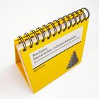 "Reclams literarischer Adventskalender. Mit 31 Postkarten vom ersten Advent bis zum neuen Jahr." Gelbes Design mit Tannenbaum.