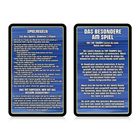 Linke Karte: "SPIELREGELN: Ziel des Spiels: Gewinne 3 Paare..." 
Rechte Karte: "DAS BESONDERE AM SPIEL: mit TOP TRUMPS lernst du mehr..."