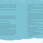 Texte beschreiben eine Szene mit Winston und Dolly, die in New York Tauben beobachten. Ein roter Hydrant ist zu sehen. Schneeflocken fallen.