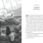 Text: "Interlude Frazey. Day after endless day of torment left Frazey despairing..." Illustration: Ein weißes Eichhörnchen im Wald.