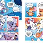 Ein Comic mit Mäusen, die in einem Labor sprechen. Sie diskutieren über Mutationen, Überlebenschancen und ihre winzige Größe.