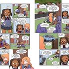 Comic-Panel mit zwei Mädchen in Schuluniform. Sie reden über Sommerferien, Outfits, Kirche und Soulmate-Roadtrips.