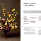 „Bouquet Signature Impressionniste“ ist der Titel. Links ein kunstvoll arrangiertes Blumenbouquet in einer Vase.