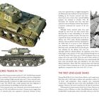 Links der Text: "RUSSIAN AND SOVIET TANKS 1915–1945". Zwei detaillierte Panzerillustrationen. Text erklärt Entwicklung und Einsatz.