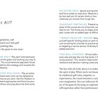 **WHAT IF: Golf Had No Rules at All?** Verschiedene unkonventionelle Golfmethoden werden beschrieben. Links Text, rechts Golffeld.