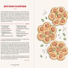 "Hot Dog Flowers, China. Rezept für blumenförmige Gebäckstücke mit Hot Dogs, Sesam und Frühlingszwiebeln. Ergibt 8 Stück."