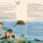 Text: "Becoming Well Aware," Tipps zur Bewältigung der Wasserkrise, Literaturhinweise. Illustration: Drei Personen beobachten Wasser.